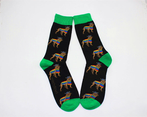 Harajuku Happy Men socks Funny Mens Sloth Sock Women animal fox chili Moustache sloths Novelty Sock combed cotton funny Socks