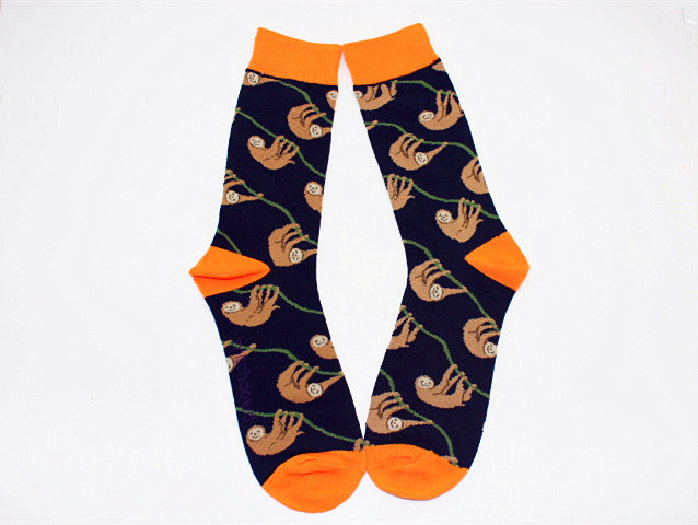 Harajuku Happy Men socks Funny Mens Sloth Sock Women animal fox chili Moustache sloths Novelty Sock combed cotton funny Socks