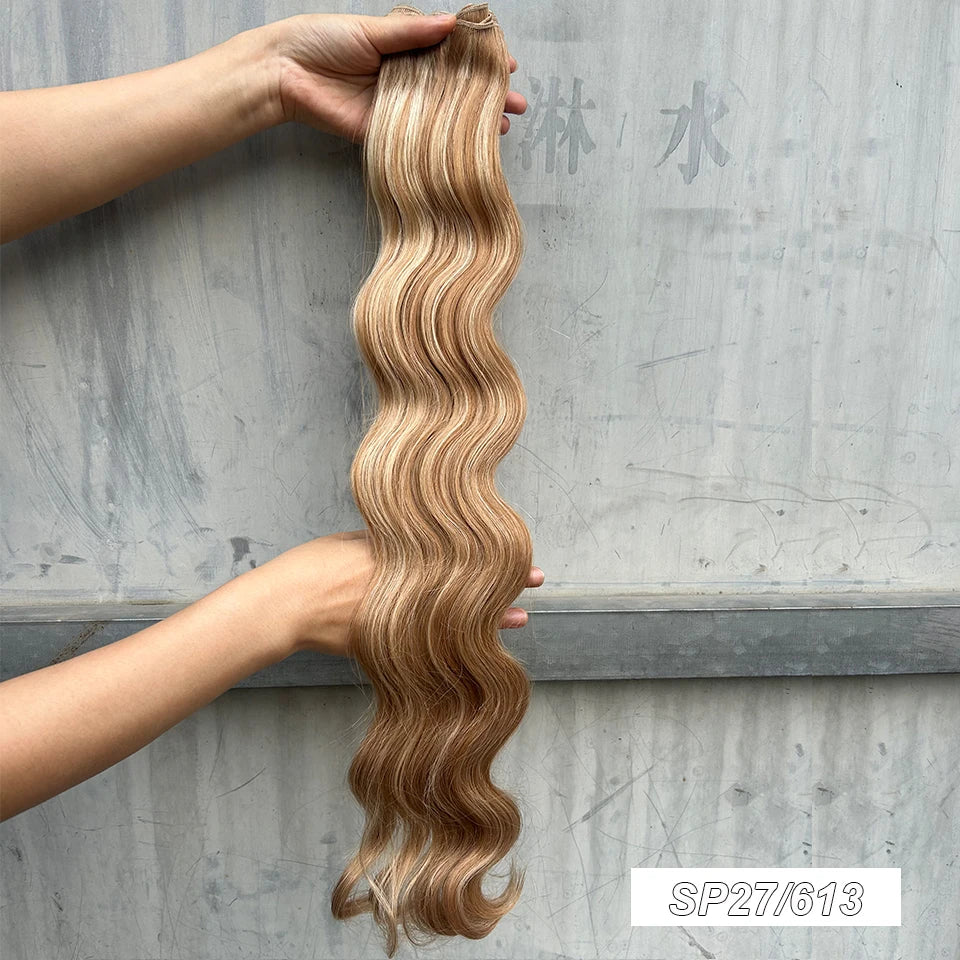 30Inches 200grams Orange Light Brown 12# M888# Body Wave Hair Weave Bundles Blond 27/613 White High Temperature Synthetic Hair