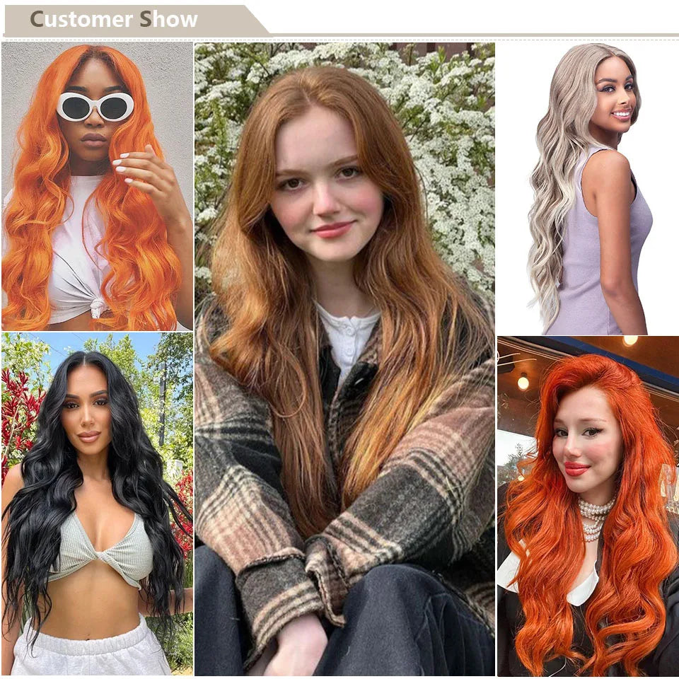 30Inches 200grams Orange Light Brown 12# M888# Body Wave Hair Weave Bundles Blond 27/613 White High Temperature Synthetic Hair