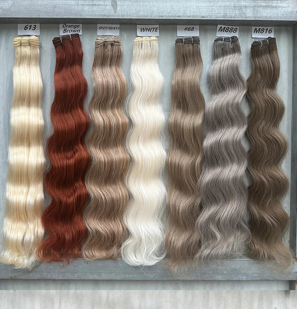 30Inches 200grams Orange Light Brown 12# M888# Body Wave Hair Weave Bundles Blond 27/613 White High Temperature Synthetic Hair