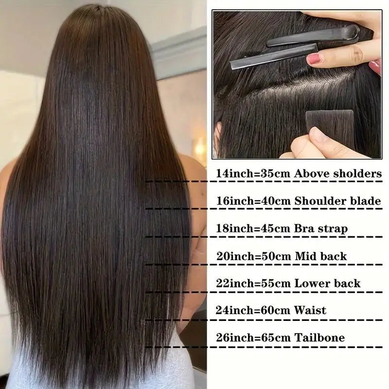 Remy Straight Tape In Hair Extensions Brown Invisible Blonde Virgin Skin Weft 100 Human Hair Extension 24 26 inch For Women