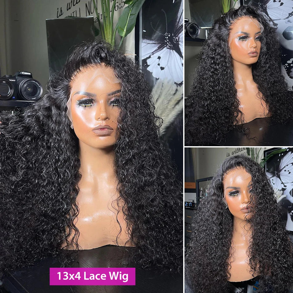 Curly Lace Front Wig Human Hair 13x4 13x6 Deep Wave Lace Frontal Wig 6x4 5x5 Glueless Transparent Pre Cut Lace Wigs 210 Density