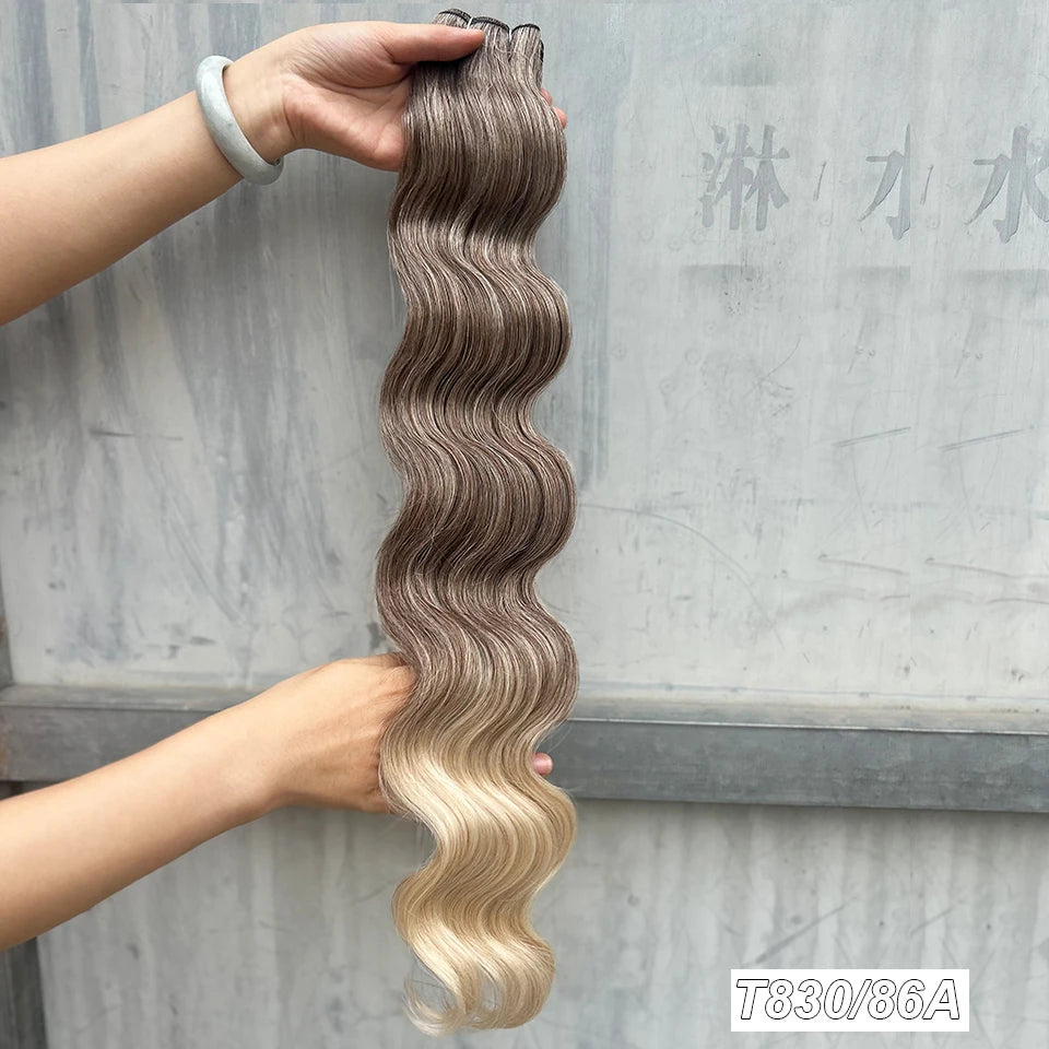 30Inches 200grams Orange Light Brown 12# M888# Body Wave Hair Weave Bundles Blond 27/613 White High Temperature Synthetic Hair