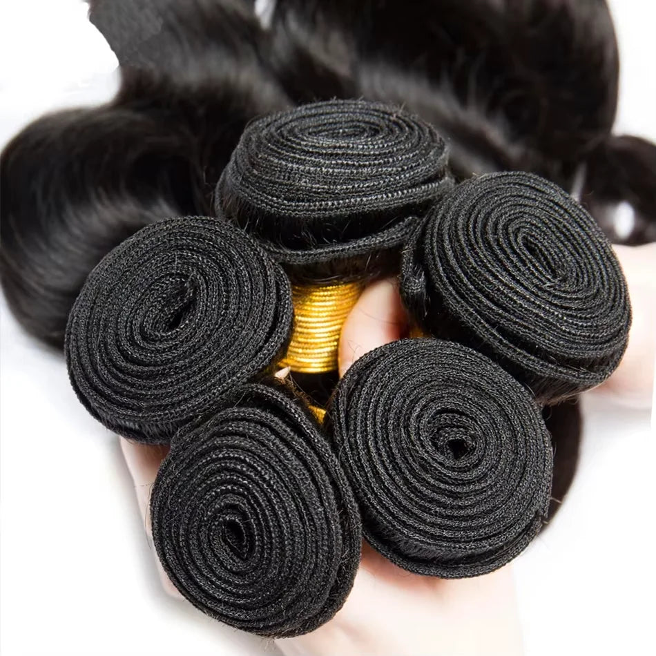 Body Wave 30 32 Inch Brazilian Remy 100% Human Hair Bundles   Brazilian Water Wave Human Hair Extensions 2 3 4 Bundles Deal