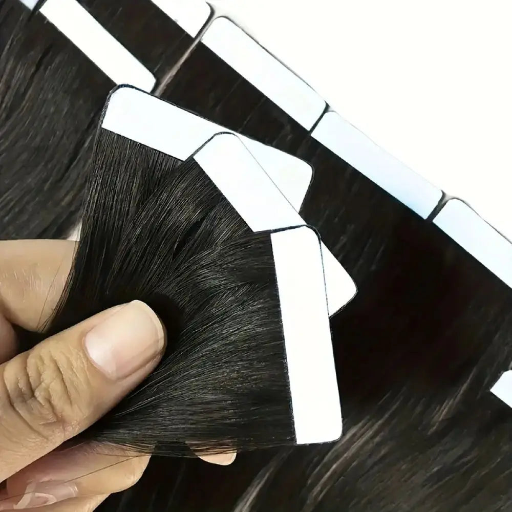 Remy Straight Tape In Hair Extensions Brown Invisible Blonde Virgin Skin Weft 100 Human Hair Extension 24 26 inch For Women