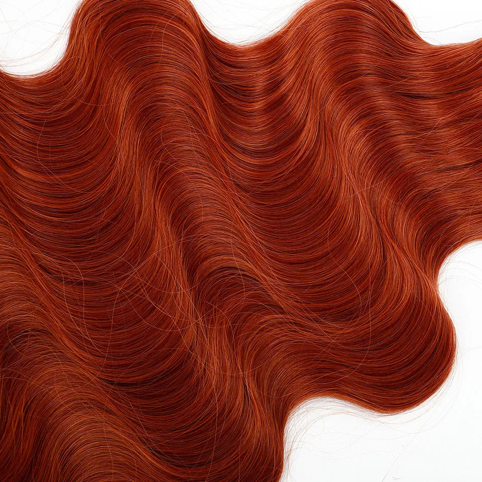 30Inches 200grams Orange Light Brown 12# M888# Body Wave Hair Weave Bundles Blond 27/613 White High Temperature Synthetic Hair