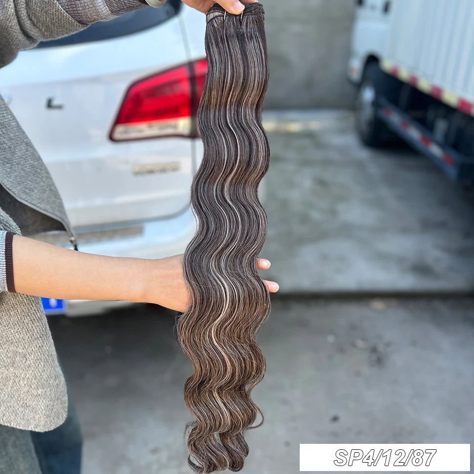 30Inches 200grams Orange Light Brown 12# M888# Body Wave Hair Weave Bundles Blond 27/613 White High Temperature Synthetic Hair