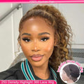 Water Wave 30 32 36Inch Invisible Strap 360 Full Lace Front Wig Chocolate Brown Deep Wave Frontal Wig Glueless Wig Human Hair
