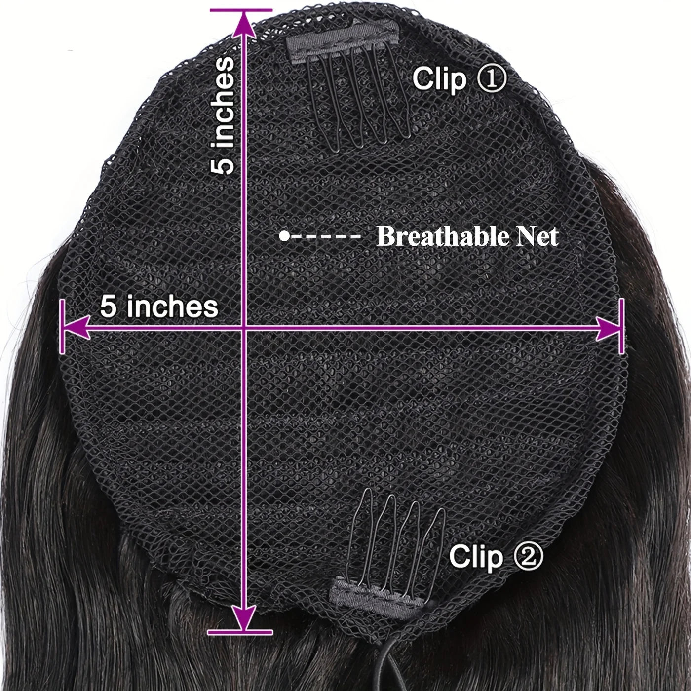 Straight Ponytail 100% Real Human Hair Drawstring Ponytail Clip In Hair Extensions Brazilian Virgin Natural Black Clips Ponytail
