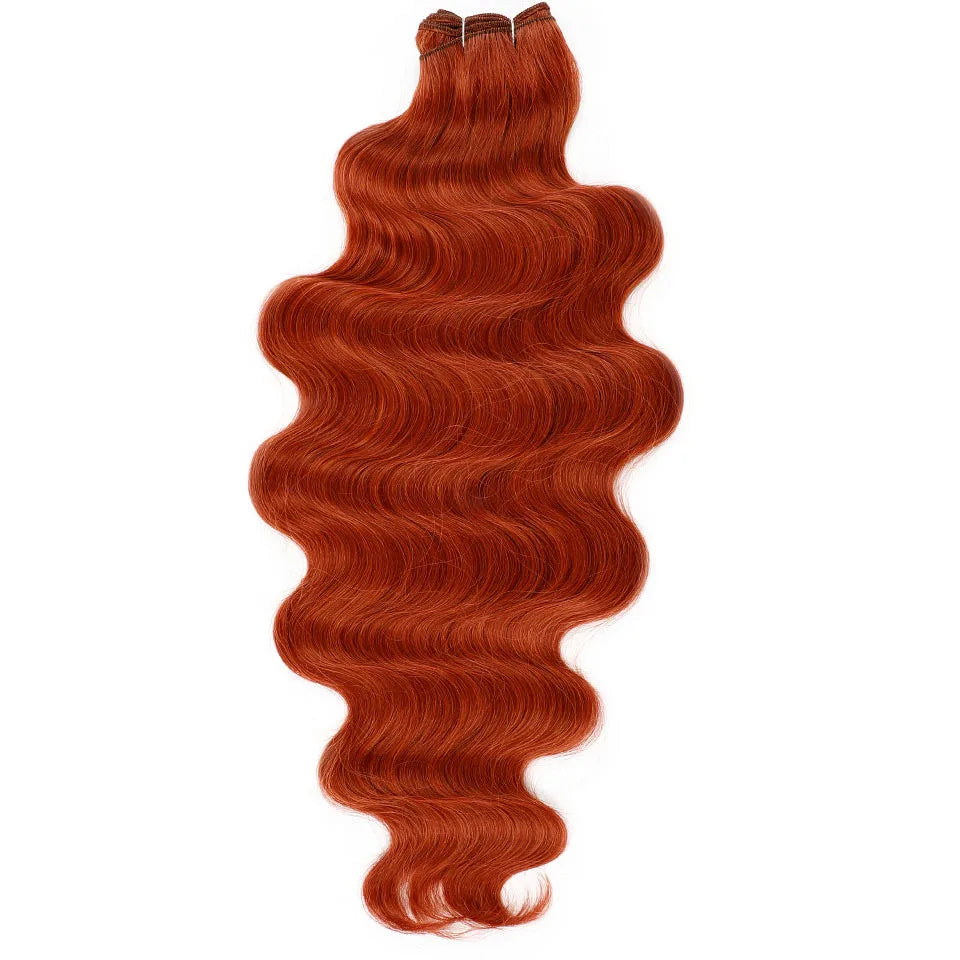 30Inches 200grams Orange Light Brown 12# M888# Body Wave Hair Weave Bundles Blond 27/613 White High Temperature Synthetic Hair