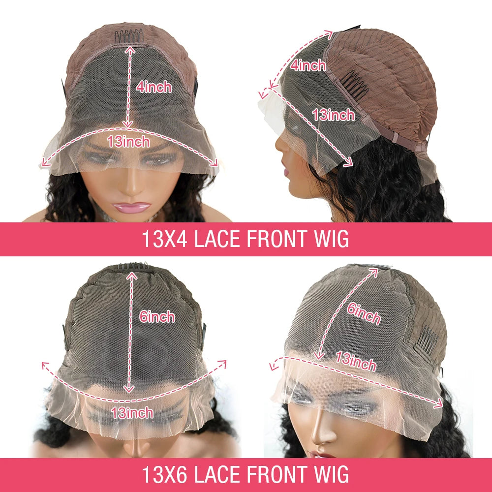 4C Edges Curly Baby Hair Wig Kinky Straight 13x6 HD Lace Frontal Wig Human Hair Yaki Straight 13x4 Lace Front Human Hair Wigs