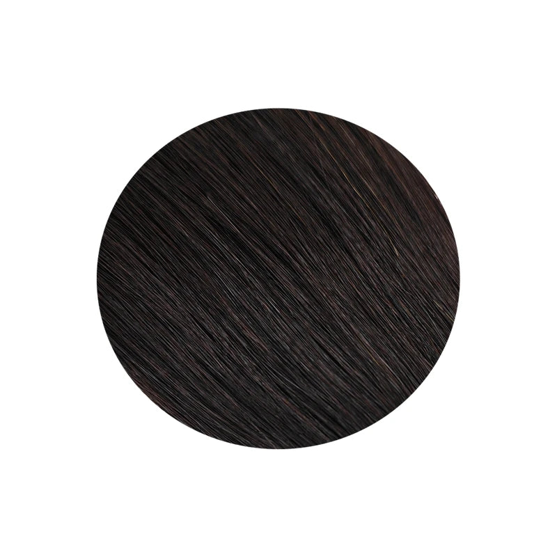 Human Hair Clip In Extensions 8pcs Lace  Straight Clip In Remy Hair Extensions #2 Dark Brown Double Weft Human Hair Clip In
