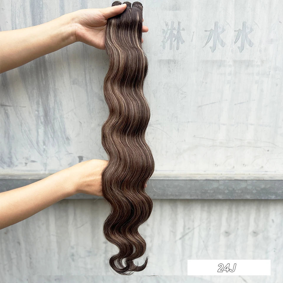 30Inches 200grams Orange Light Brown 12# M888# Body Wave Hair Weave Bundles Blond 27/613 White High Temperature Synthetic Hair
