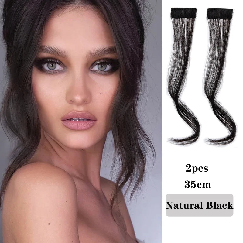 Fake 3D Air Bangs Hair Clip-In Extension Synthetic Fake Fringe Natural False hairpiece For Women Clip In Bangs