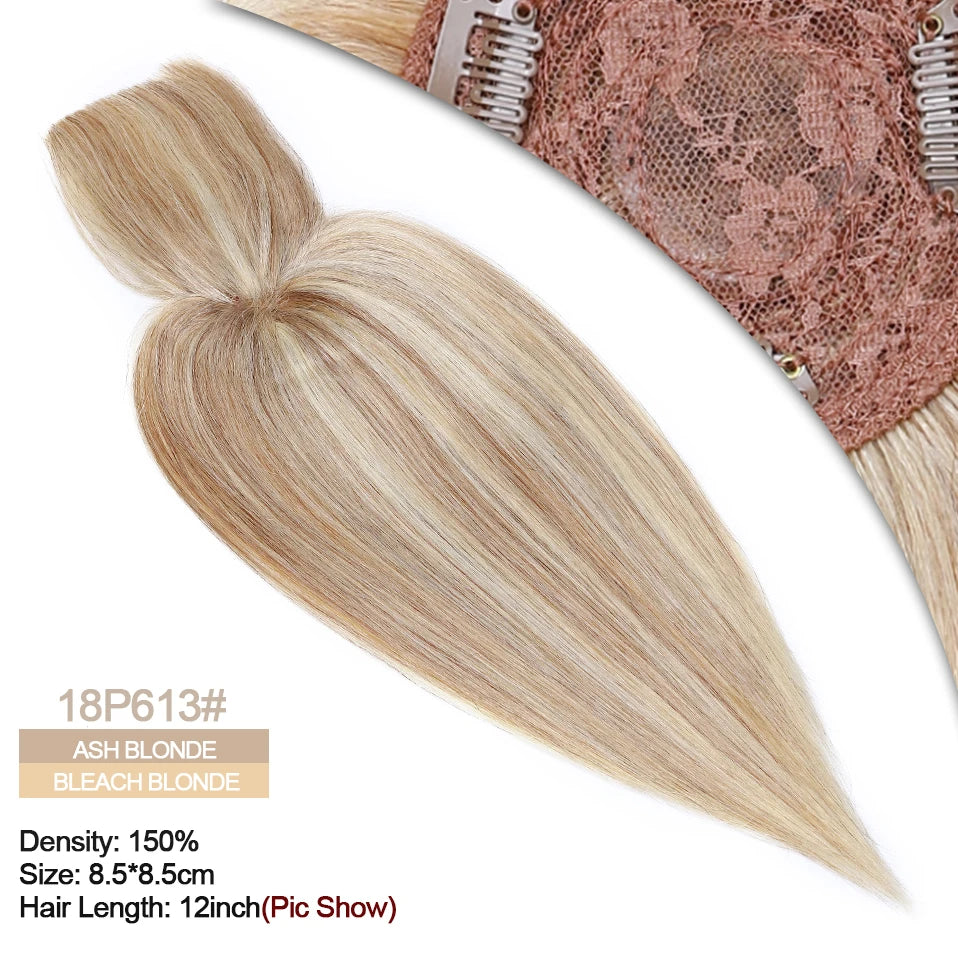 Rich Choices Women Topper 8.5x8.5cm Hair Toppers Natural Hair Clip In Wigs 100% Human Hair For Women Hairpiece