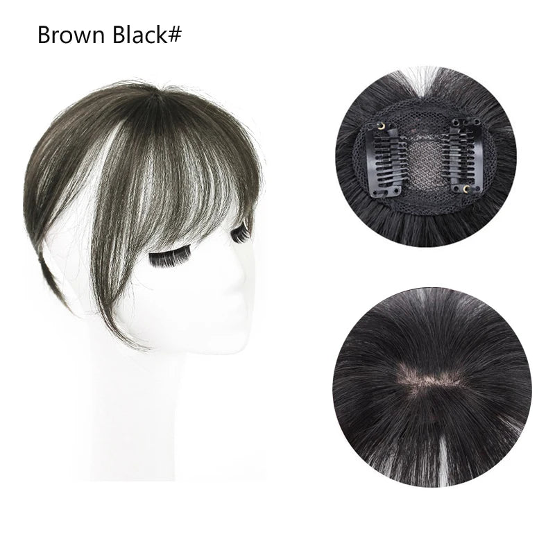 Fake 3D Air Bangs Hair Clip-In Extension Synthetic Fake Fringe Natural False hairpiece For Women Clip In Bangs