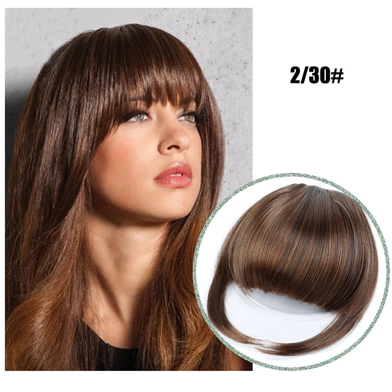 Fake 3D Air Bangs Hair Clip-In Extension Synthetic Fake Fringe Natural False hairpiece For Women Clip In Bangs