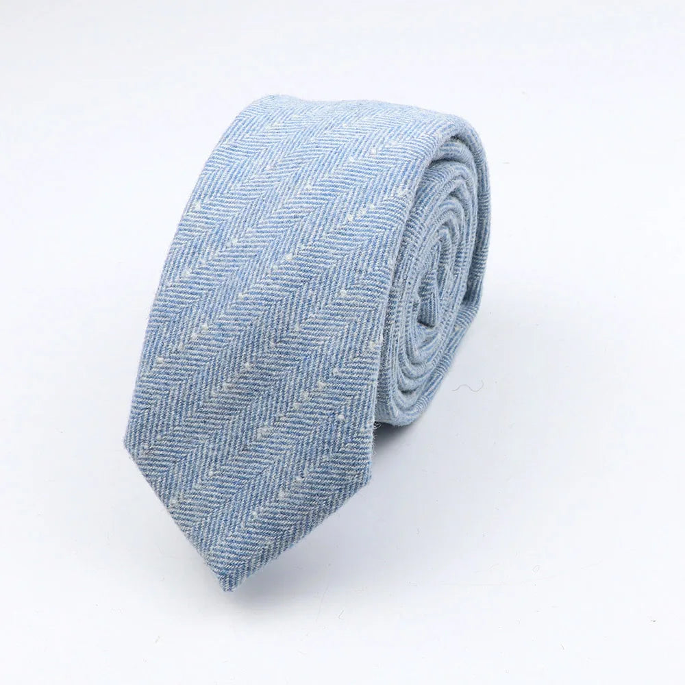 Thick Cashmere Wool Gentleman Solid Color Necktie 7CM Formal Wedding Party Europen Style Red Brown Green Gray Clothing Tie Gift