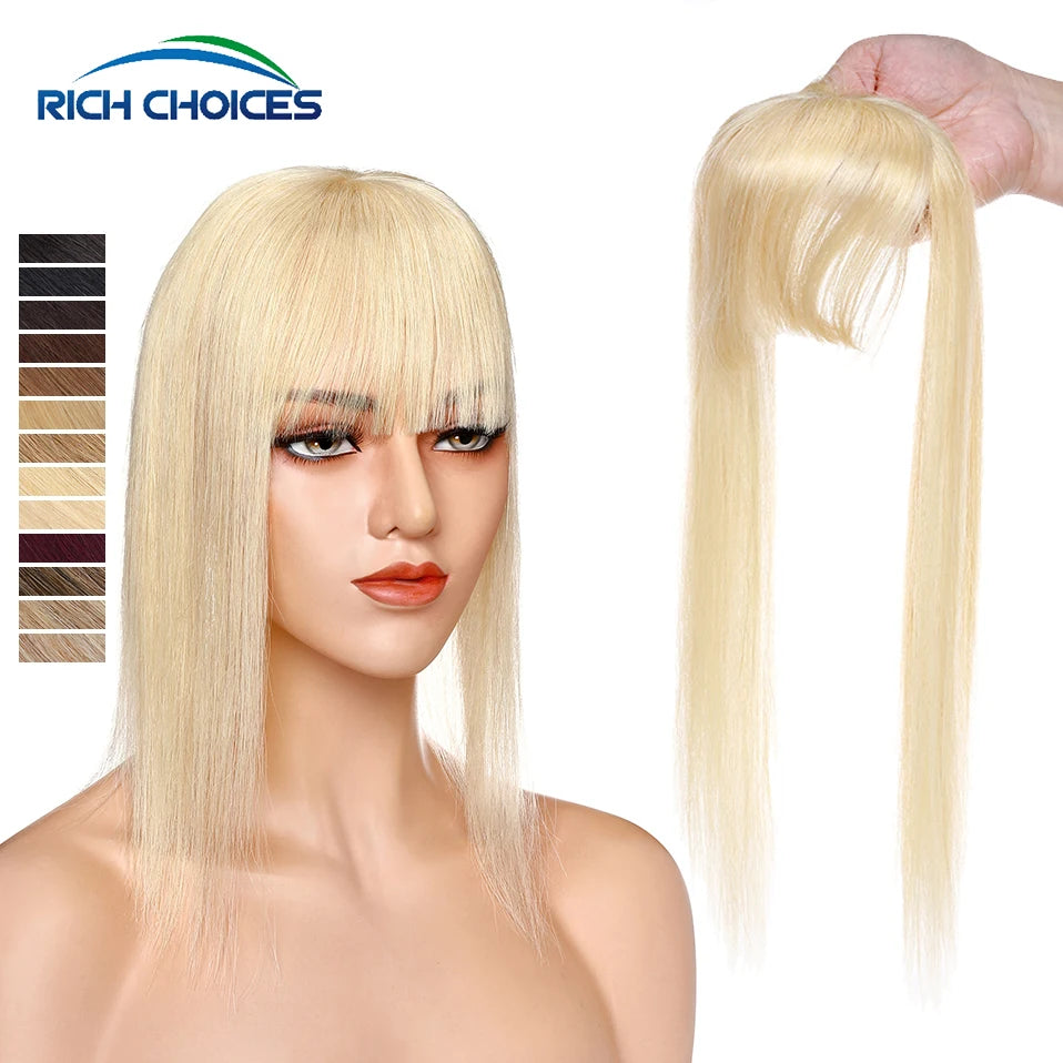 Rich Choices Women Topper 8.5x8.5cm Hair Toppers Natural Hair Clip In Wigs 100% Human Hair For Women Hairpiece