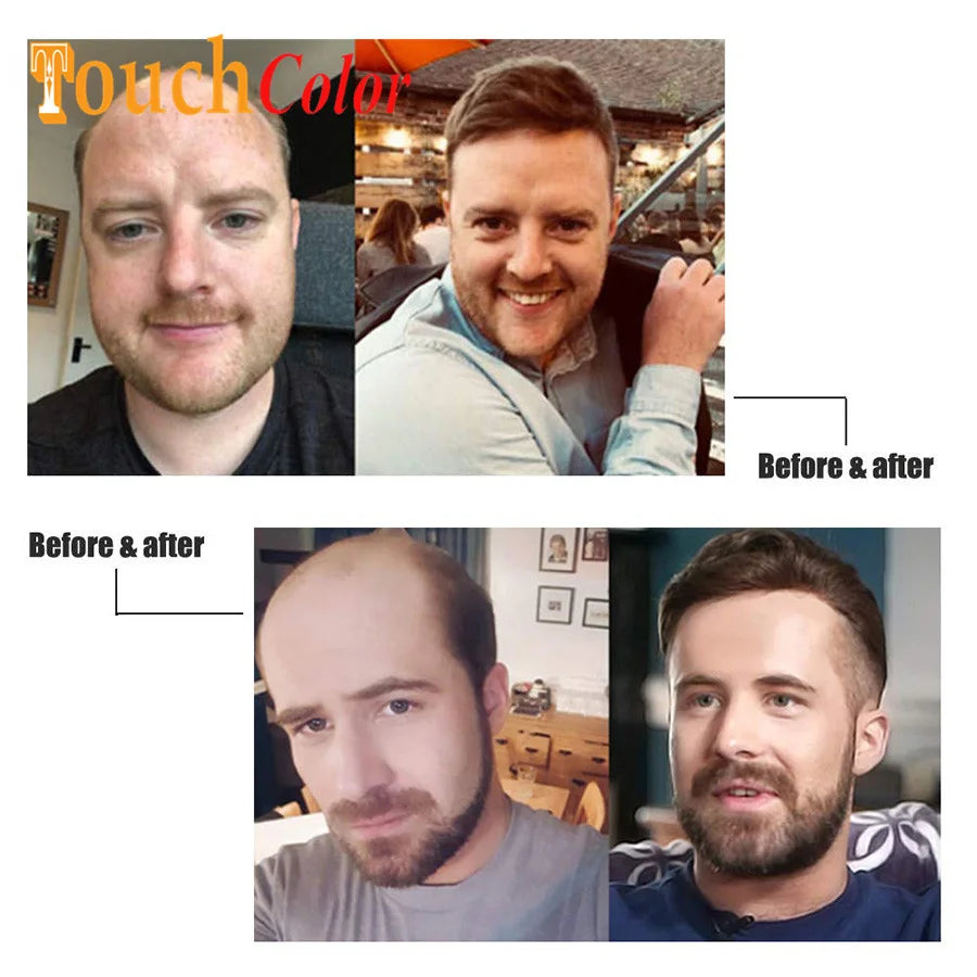Men Toupees Real Hair Replacement Systems Thin Skin base Indian Human Remy Hair Toupee with Tapes Hairpiece Male Wig Touchcolor