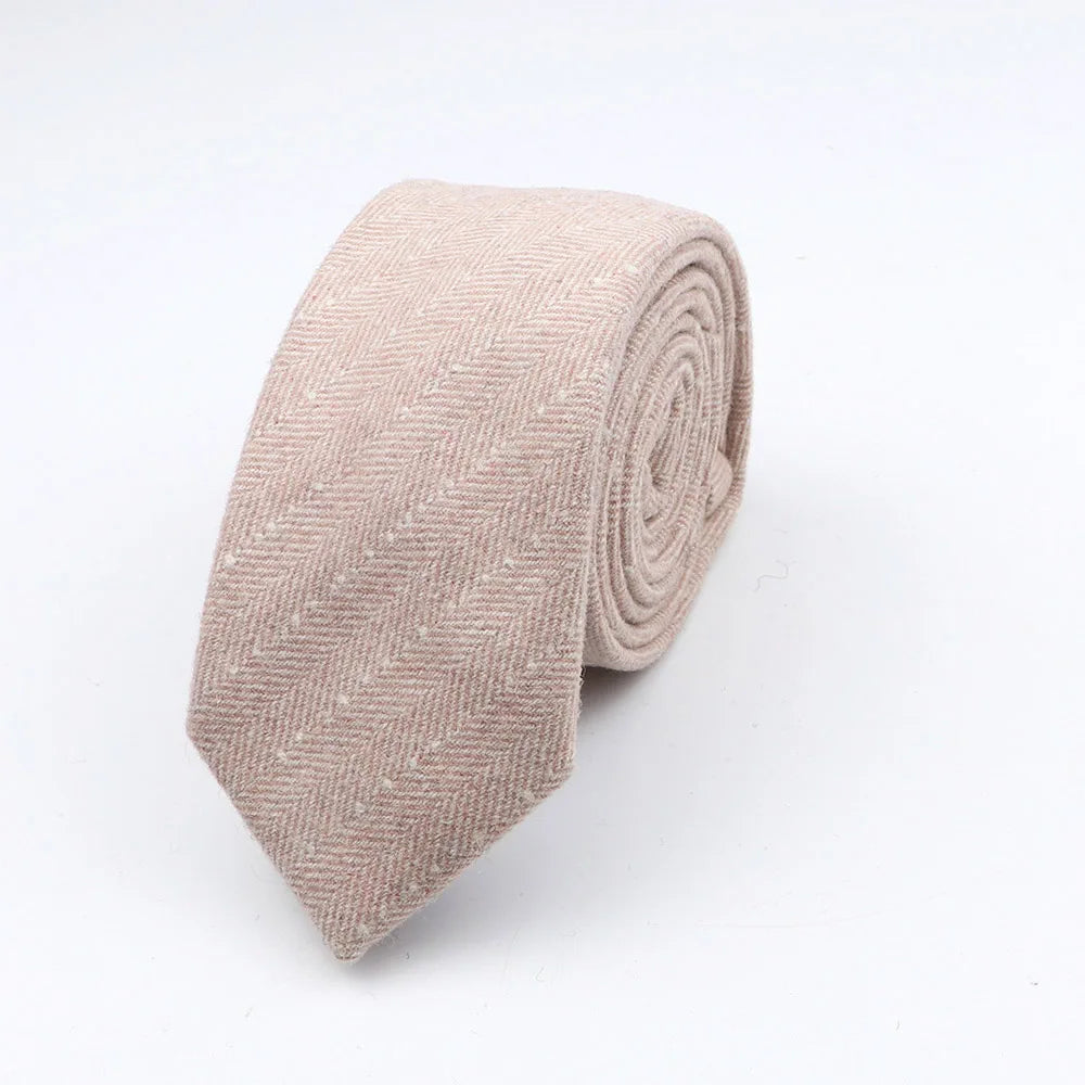 Thick Cashmere Wool Gentleman Solid Color Necktie 7CM Formal Wedding Party Europen Style Red Brown Green Gray Clothing Tie Gift