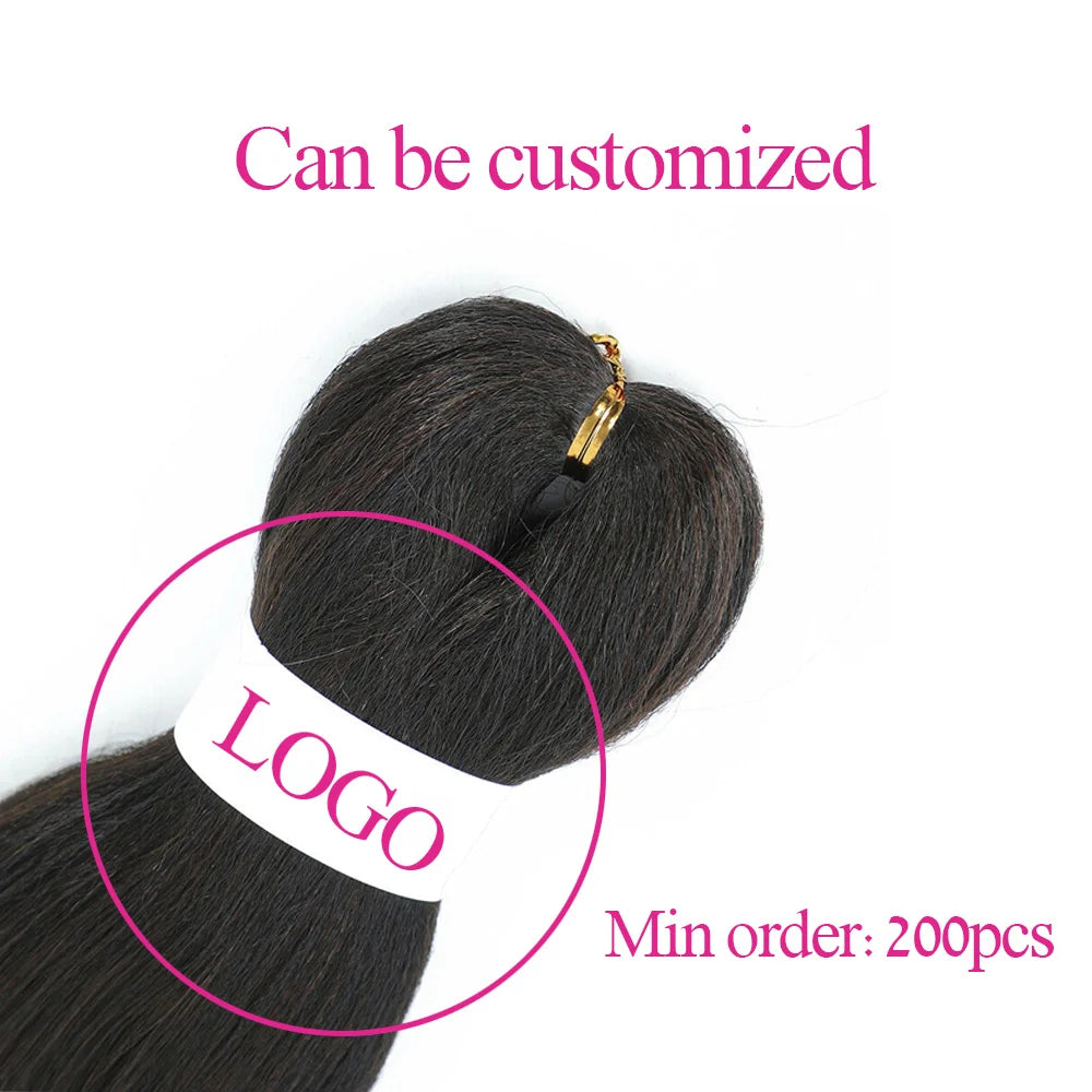 Easy Crochet Braids Ombre Hair Extensions Bundles Yaki Straight EZ Braiding Pre Stretched Synthetic Braid For African Women 6pcs
