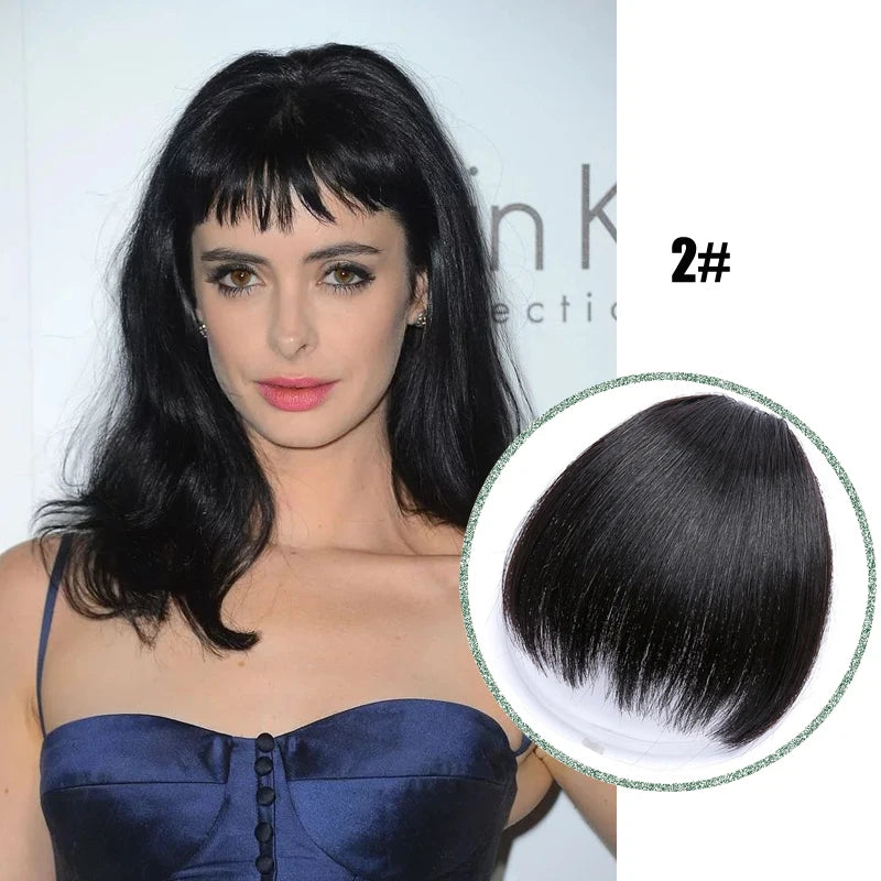 Fake 3D Air Bangs Hair Clip-In Extension Synthetic Fake Fringe Natural False hairpiece For Women Clip In Bangs