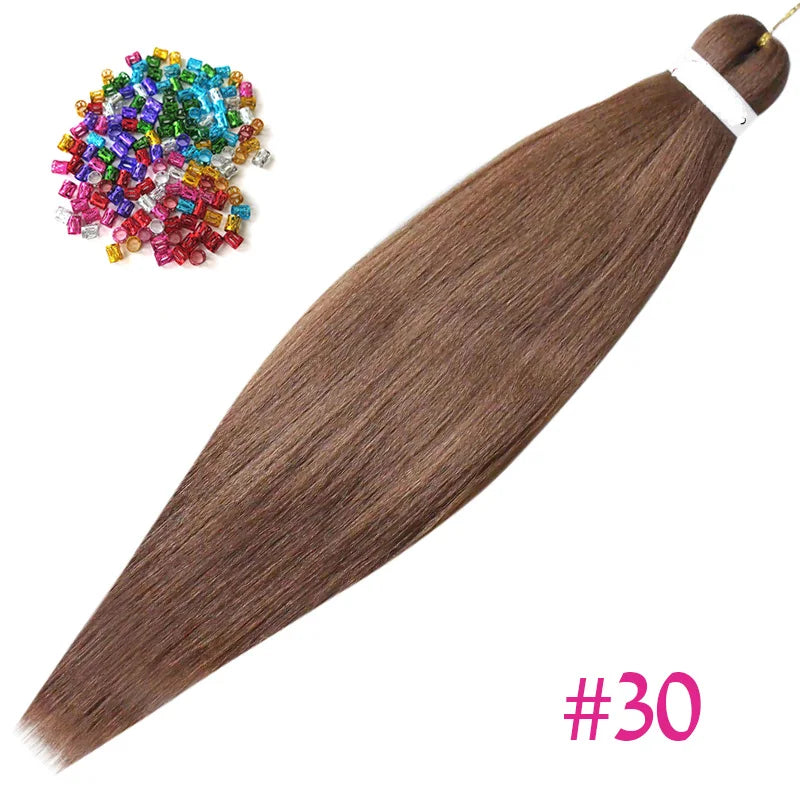 Easy Crochet Braids Ombre Hair Extensions Bundles Yaki Straight EZ Braiding Pre Stretched Synthetic Braid For African Women 6pcs