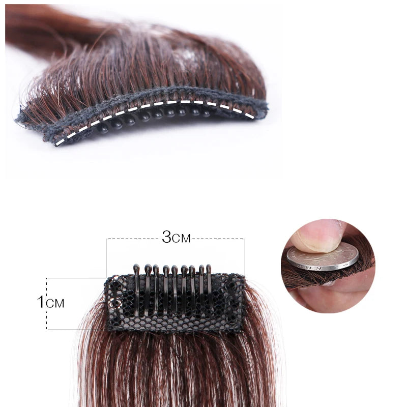 Fake 3D Air Bangs Hair Clip-In Extension Synthetic Fake Fringe Natural False hairpiece For Women Clip In Bangs