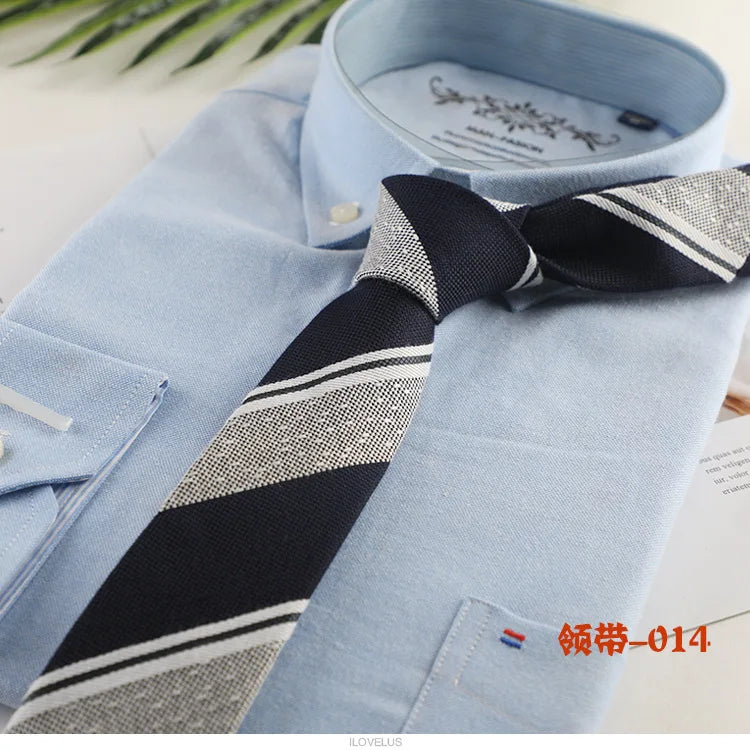 New Cotton Ties Fashion Stripe Dot Neck Tie for Wedding Business Suits Skinny Tie For Men Women Retra Slim Necktie Gravatas