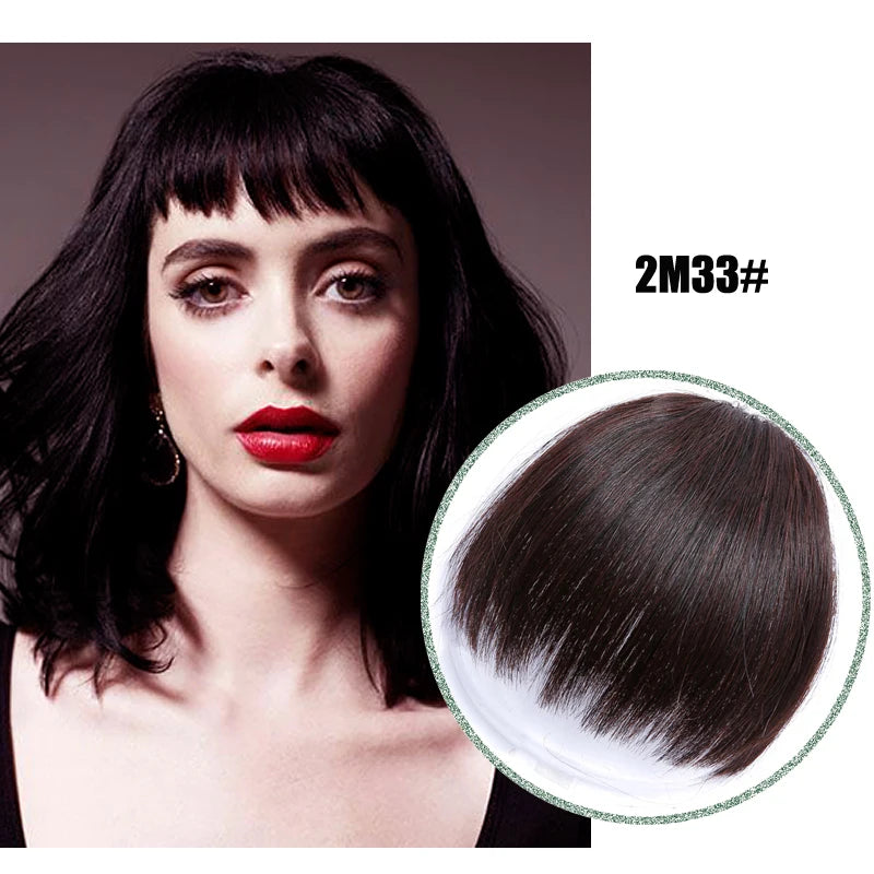 Fake 3D Air Bangs Hair Clip-In Extension Synthetic Fake Fringe Natural False hairpiece For Women Clip In Bangs
