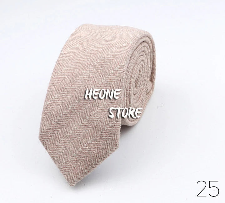 Thick Cashmere Wool Gentleman Solid Color Necktie 7CM Formal Wedding Party Europen Style Red Brown Green Gray Clothing Tie Gift