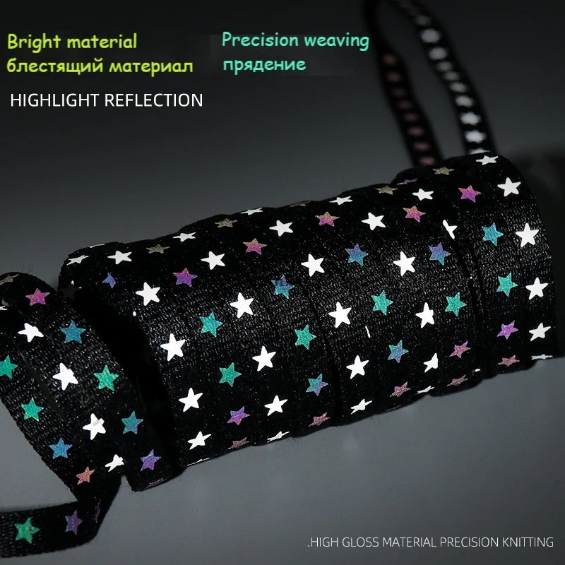 1Pair 3M Reflective Shoelaces AF1 Sneakers Shoe laces Vibrant Colorful reflective Shoelace Flat Luminous Laces Shoes Accessories