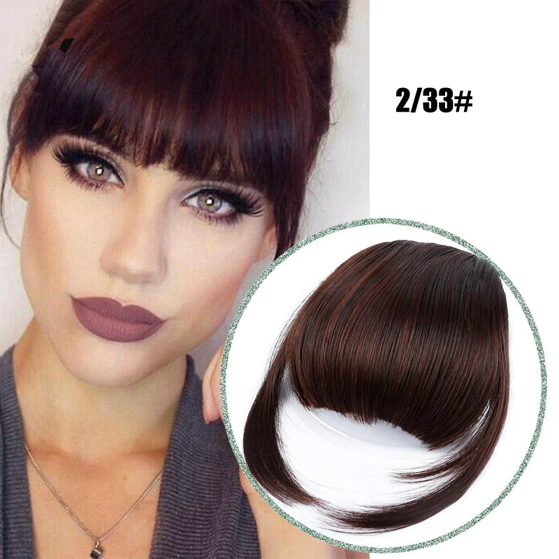 Fake 3D Air Bangs Hair Clip-In Extension Synthetic Fake Fringe Natural False hairpiece For Women Clip In Bangs