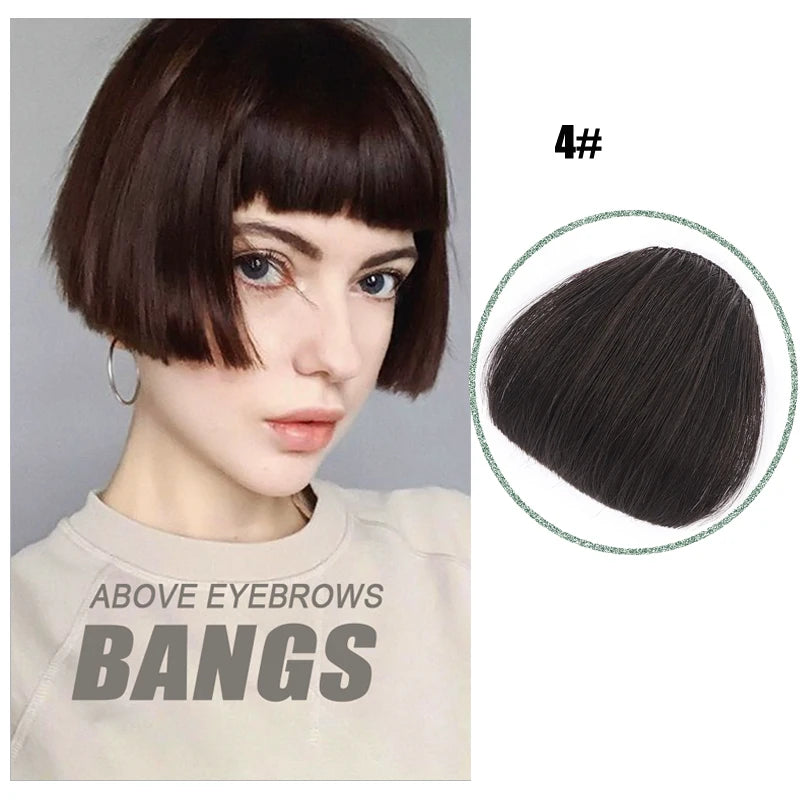 Fake 3D Air Bangs Hair Clip-In Extension Synthetic Fake Fringe Natural False hairpiece For Women Clip In Bangs