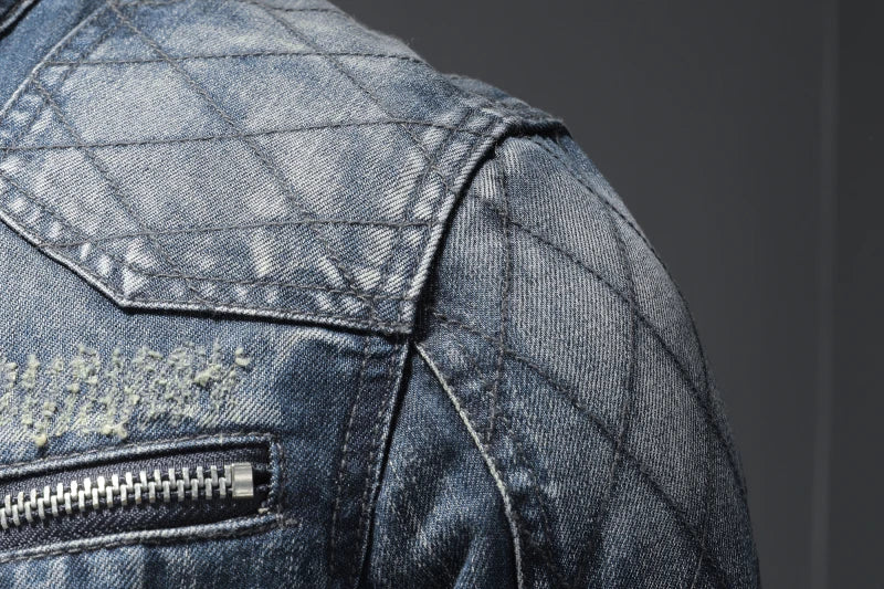 Men Fleece Thick Streetwear Denim Jackets Men Vintage Blue Bomber  Jacket Male Outwear Plus Velvet Windbreaker Coats