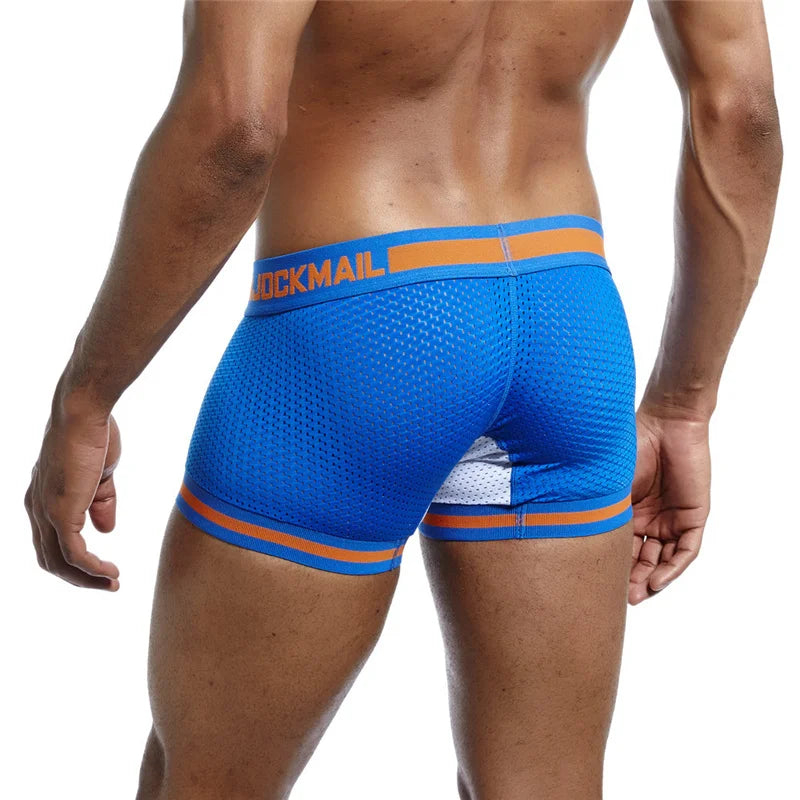 JOCKAMIL cotton mesh men's underwear fashion low-waist briefs shorts sports casual boxer trunks