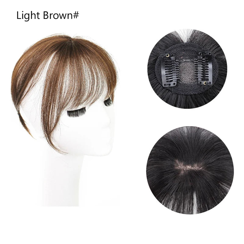 Fake 3D Air Bangs Hair Clip-In Extension Synthetic Fake Fringe Natural False hairpiece For Women Clip In Bangs