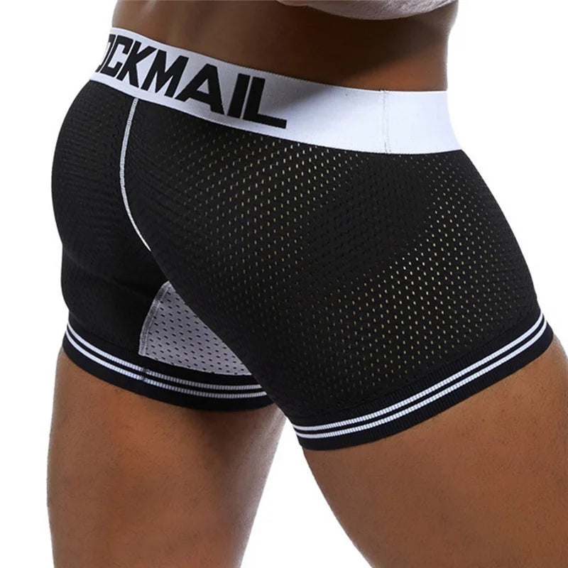 JOCKAMIL cotton mesh men's underwear fashion low-waist briefs shorts sports casual boxer trunks