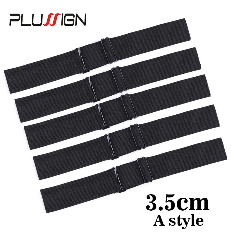 3Pcs 5Pcs Adjustable Elastic Band For Wigs Sewing Black Wig Band 2.5Cm, 3Cm, 3.5Cm Width Wig Accessories Wig Fixed Material