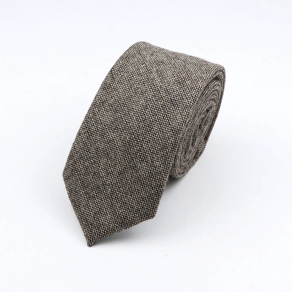 Thick Cashmere Wool Gentleman Solid Color Necktie 7CM Formal Wedding Party Europen Style Red Brown Green Gray Clothing Tie Gift