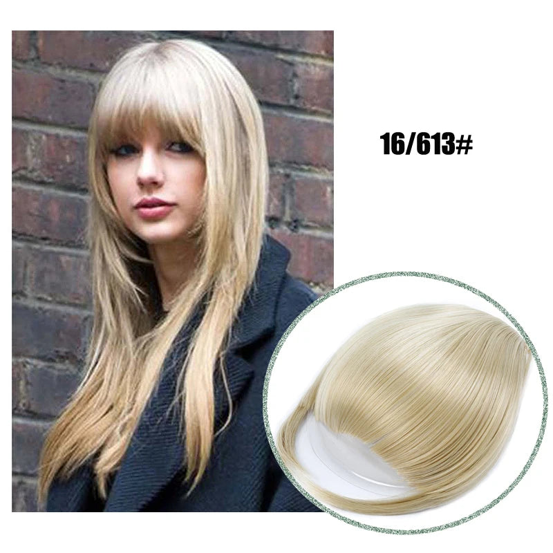 Fake 3D Air Bangs Hair Clip-In Extension Synthetic Fake Fringe Natural False hairpiece For Women Clip In Bangs