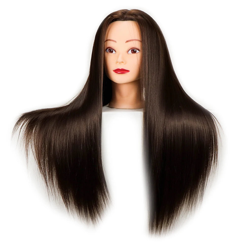 Head Dolls For Hairdressers 65cm Hair Synthetic Mannequin Head Hairstyles Female Mannequin Hairdressing Styling Training Head