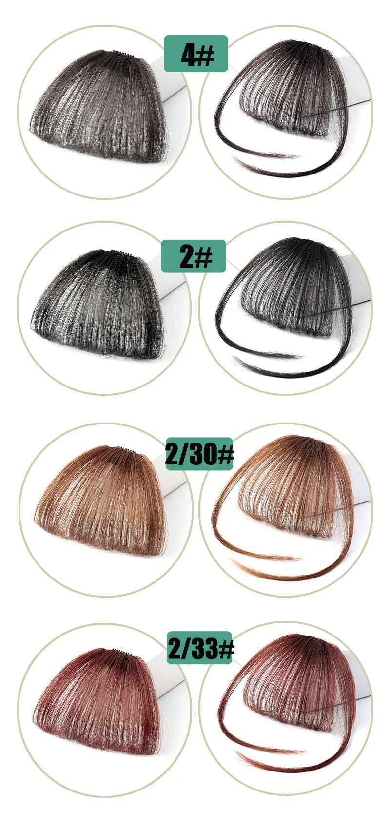 Fake 3D Air Bangs Hair Clip-In Extension Synthetic Fake Fringe Natural False hairpiece For Women Clip In Bangs