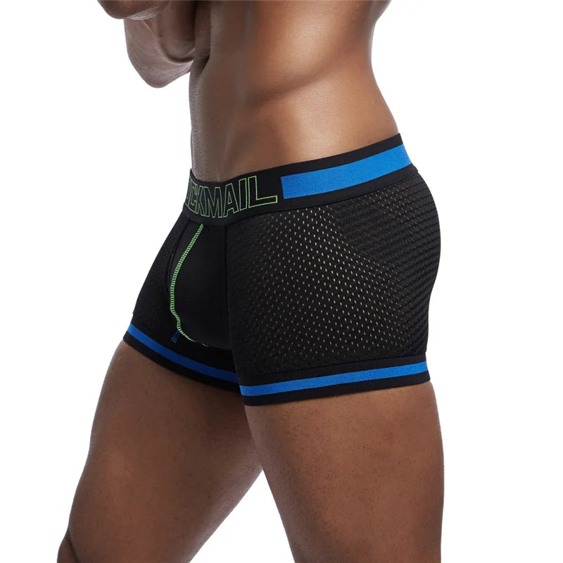 JOCKAMIL cotton mesh men's underwear fashion low-waist briefs shorts sports casual boxer trunks