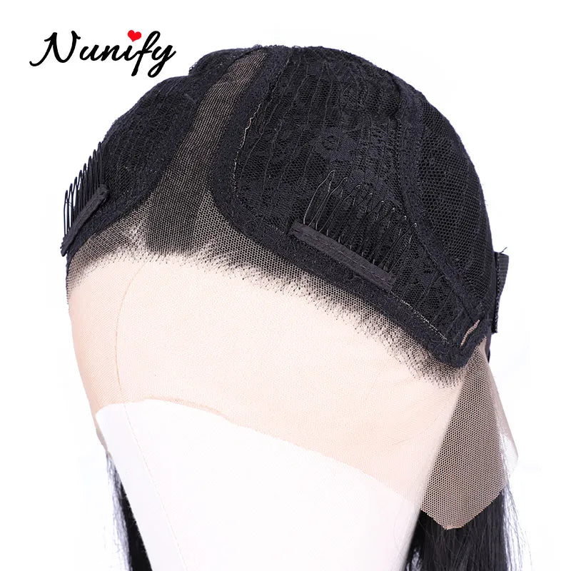 Nunify 12-24Pcs/Lot Black Wig Comb Clips With Steel Tooth Polyester Cloth Wig Accessories Styling Tools Convenient For Hair