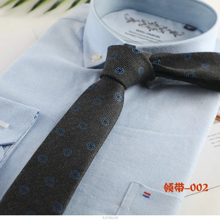 New Cotton Ties Fashion Stripe Dot Neck Tie for Wedding Business Suits Skinny Tie For Men Women Retra Slim Necktie Gravatas