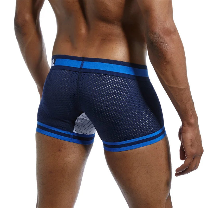 JOCKAMIL cotton mesh men's underwear fashion low-waist briefs shorts sports casual boxer trunks