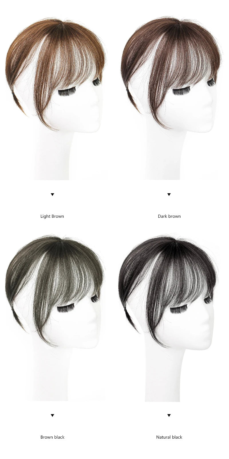 Fake 3D Air Bangs Hair Clip-In Extension Synthetic Fake Fringe Natural False hairpiece For Women Clip In Bangs